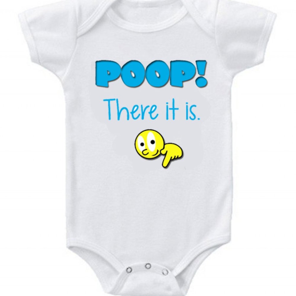 New Cute Baby One Piece Poop There It Is!